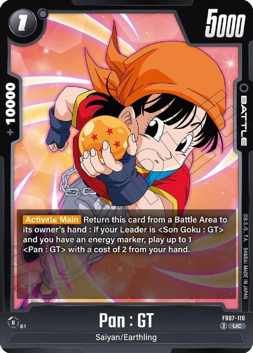 Pan : GT Card Front