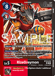 RizeGreymon Card Front