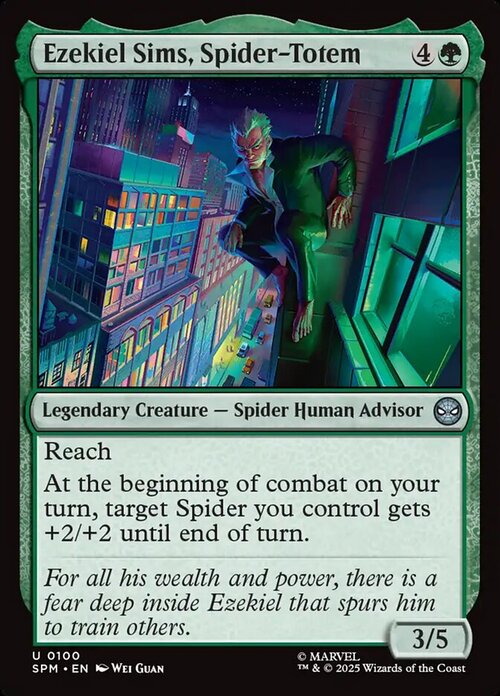 Ezekiel Sims, Spider-Totem Card Front