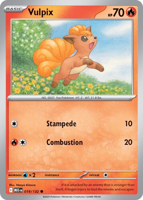 Vulpix Card Front