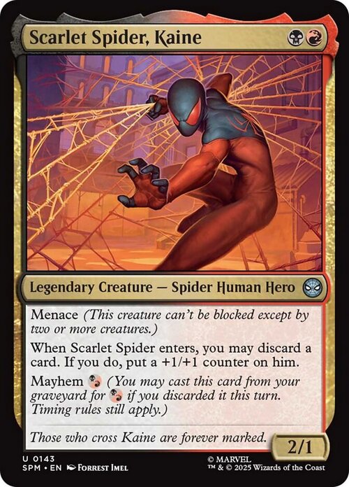 Scarlet Spider, Kaine Card Front