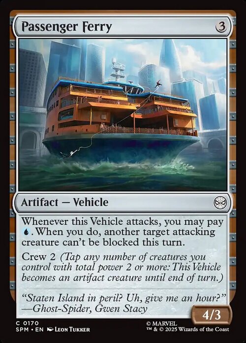 Passenger Ferry Card Front