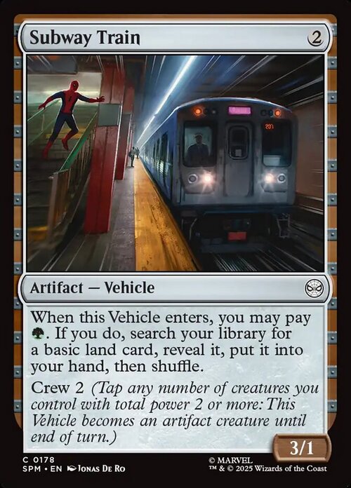 Subway Train Card Front