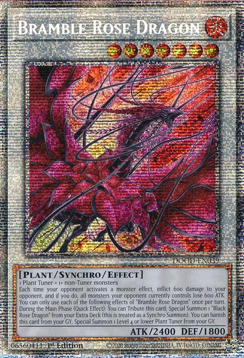 Bramble Rose Dragon Card Front