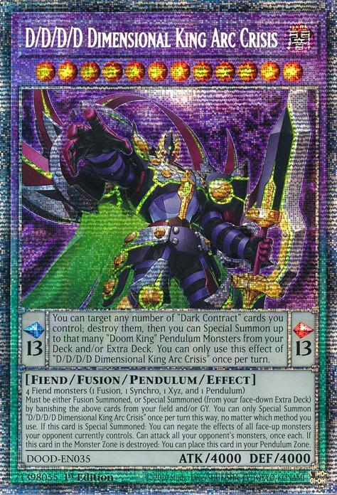 D/D/D/D Dimensional King Arc Crisis Card Front