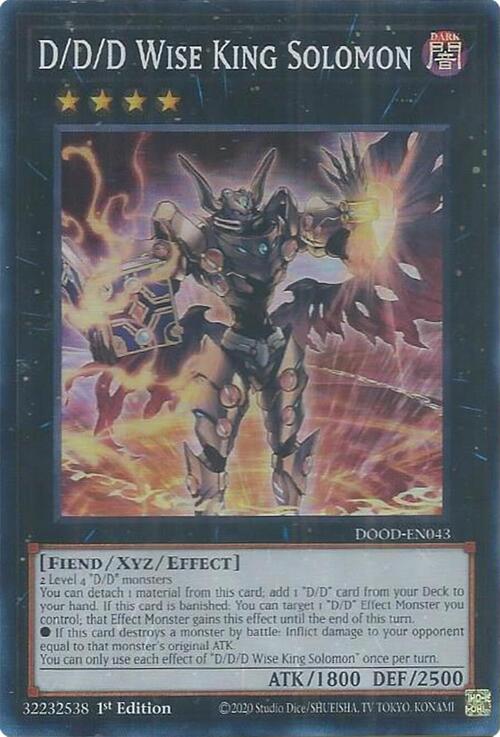 D/D/D Wise King Solomon Card Front