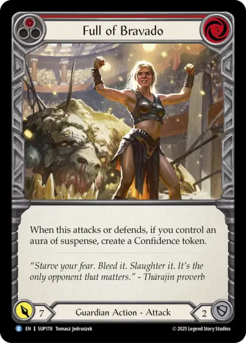 Full of Bravado - Red Card Front