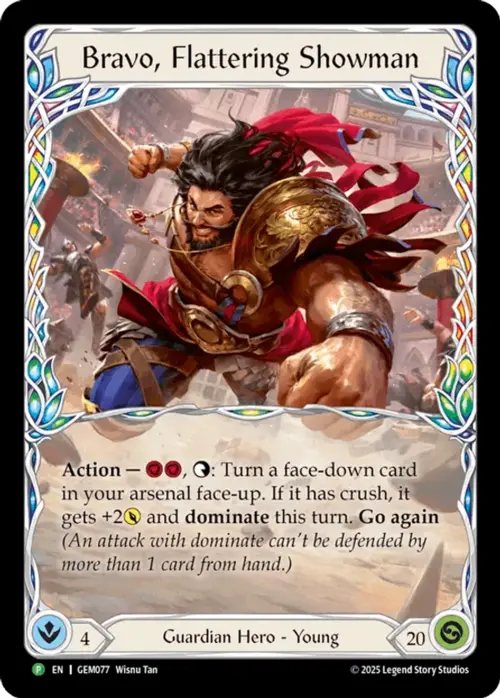 Bravo, Flattering Showman Card Front