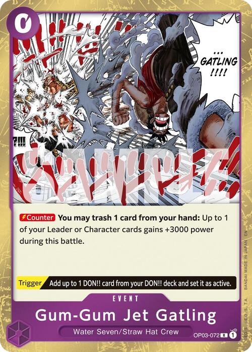 Gum-Gum Jet Gatling Card Front