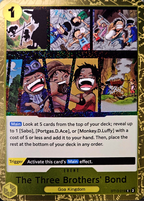 The Three Brothers' Bond Card Front