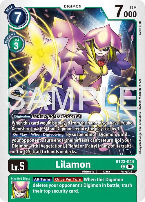 Lilamon Card Front