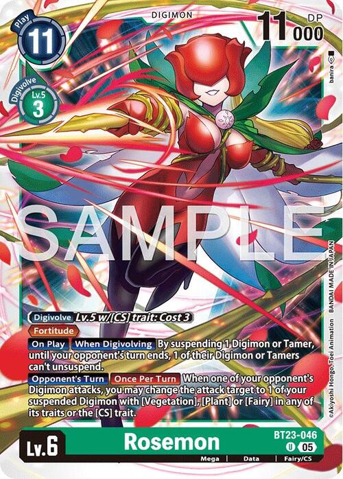 Rosemon Card Front