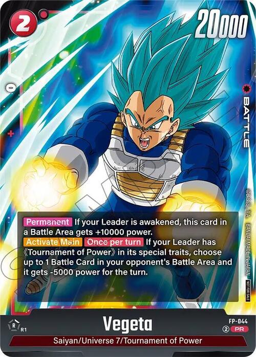 Vegeta Card Front