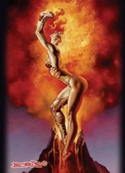 Artist Gallery: 50 Fundas "Boris Vallejo - Mistress of Fire" Deck Protector