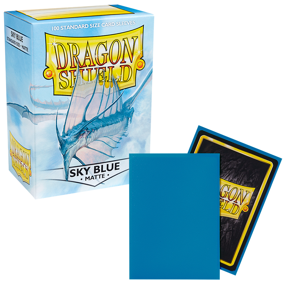 100 Dragon Shield Sleeves - Matte Sky Blue