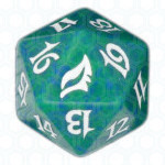 Dado D20 de Lorwyn verde