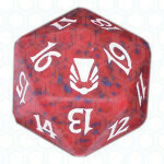 Red Darksteel D20 Die