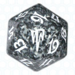 Dado D20 de Coldsnap negro
