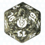 Dado D20 de Mirrodin Besieged negro