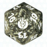 Dado D20 de Mirrodin Besieged negro