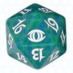 Dado D20 de Future Sight verde