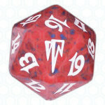 Dado D20 de Coldsnap rojo