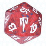 Dado D20 de Coldsnap rojo