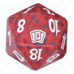 Dado D20 de Ninth Edition rojo