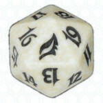 Dado D20 de Lorwyn blanco