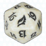 Dado D20 de Lorwyn blanco