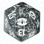 Dado D20 de Future Sight negro