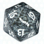 Dado D20 de Mirrodin negro