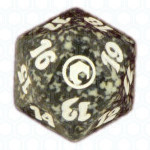 Dado D20 de Scars of Mirrodin negro