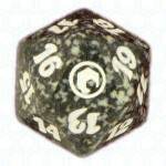 Dado D20 de Scars of Mirrodin negro