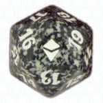 Dado D20 de Zendikar negro