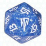 Dado D20 de Coldsnap azul