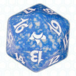 Dado D20 de Eventide azul