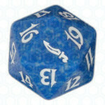 Dado D20 de Mirrodin azul