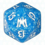 Dado D20 de Onslaught azul