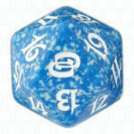 Dado D20 de Planar Chaos azul