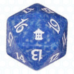 Dado D20 de Saviors of Kamigawa azul