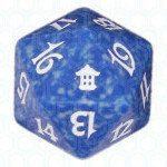 Dado D20 de Saviors of Kamigawa azul