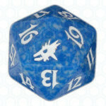 Dado D20 de Scourge azul