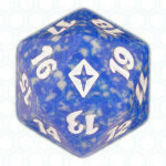 Dado D20 de Worldwake azul