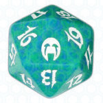 Dado D20 de Apocalypse verde