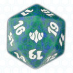 Dado D20 de Conflux verde