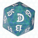 Dado D20 de Deckmasters verde