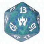 Green Fifth Dawn D20 Die