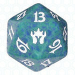Green Fifth Dawn D20 Die