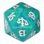 Dado D20 de Judgment verde